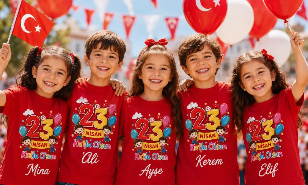Milli bayram ve kutlamalara özel tişört baskı – 23 Nisan, 19 Mayıs ve 29 Ekim