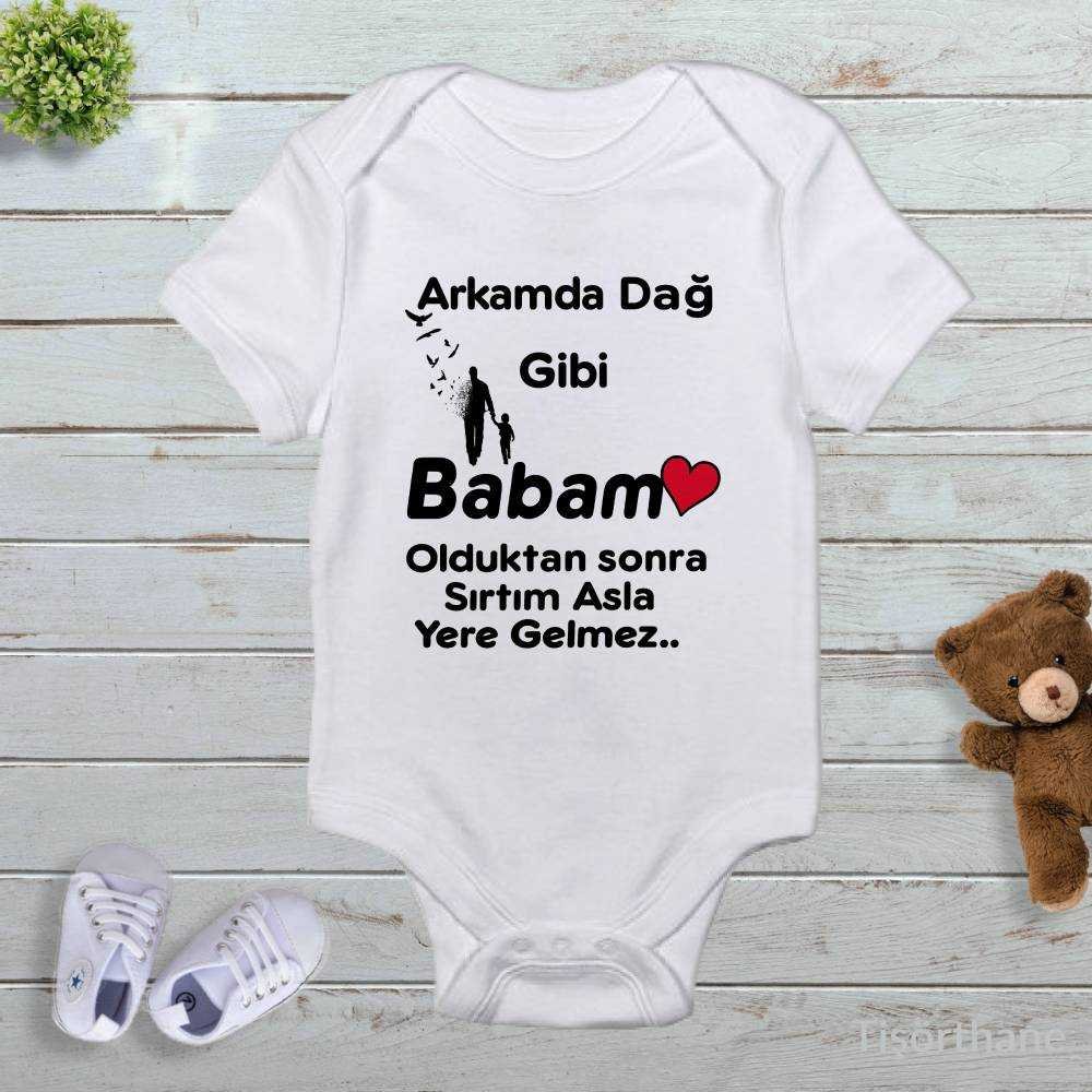 Arkamda Dağ Gibi Babam Olduktan Sonra Baskılı Zıbın