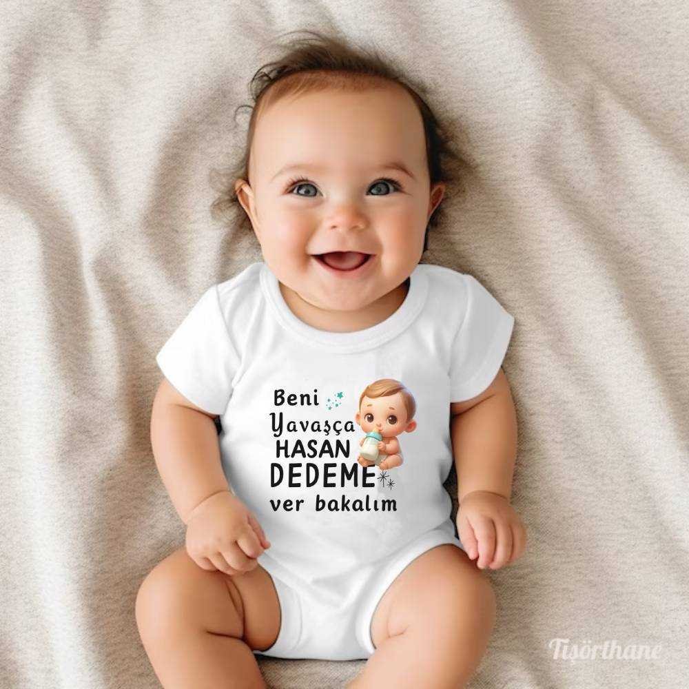 Beni Yavaşça Dedeme Ver Baskılı İsme Özel Zıbın