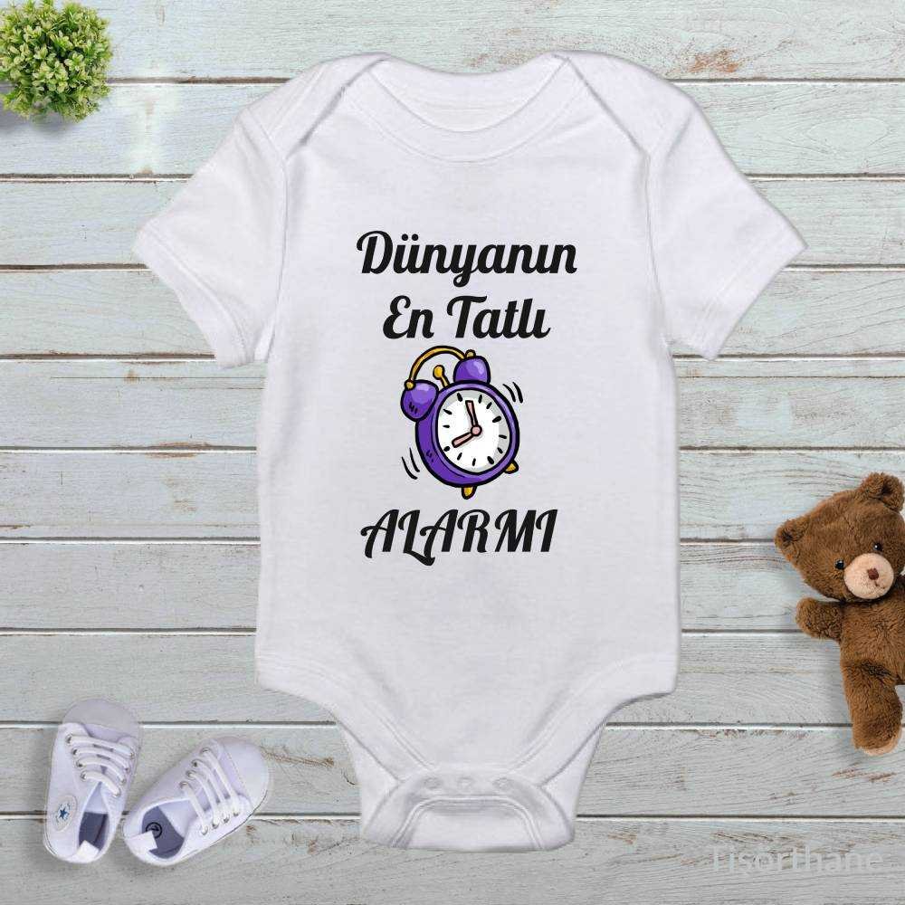 Dünyanın En Tatlı Alarmı Baskılı Bebek Zıbını