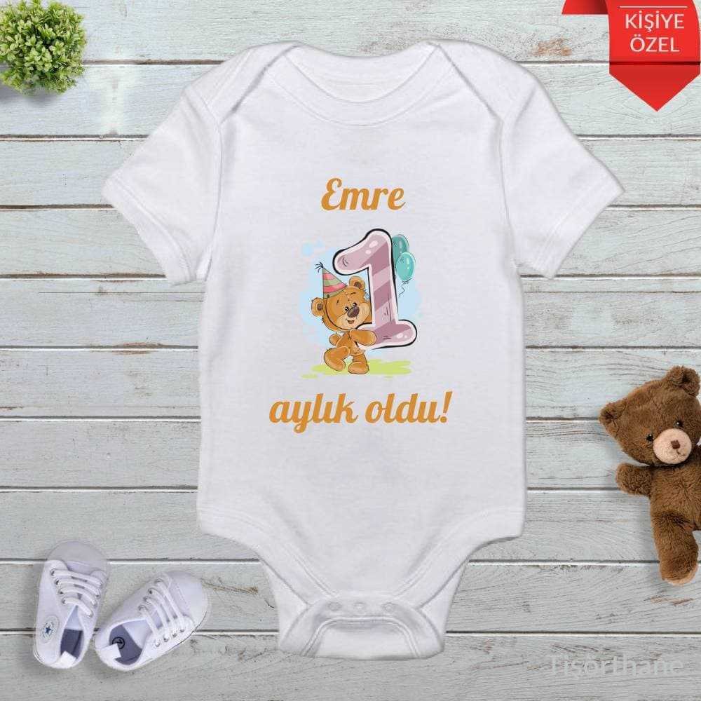 Erkek Bebek İçin İsme Özel Aylık Zıbın Seti (12 Ay)