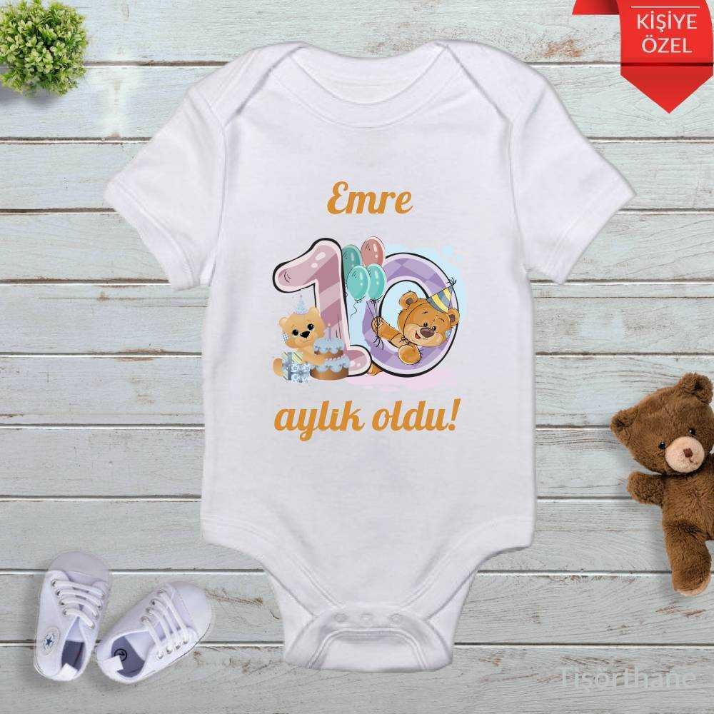 Erkek Bebek İçin İsme Özel Aylık Zıbın Seti (12 Ay)