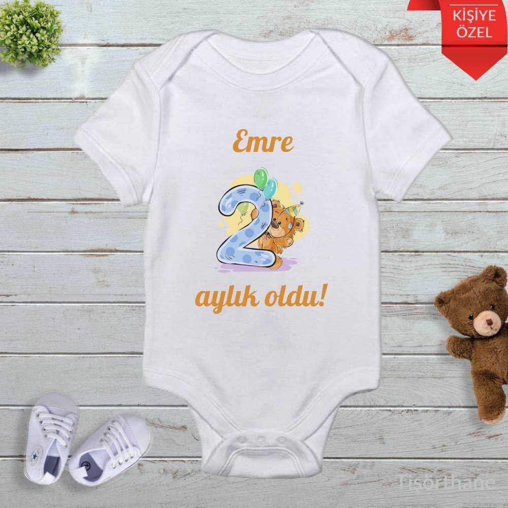 Erkek Bebek İçin İsme Özel Aylık Zıbın Seti (12 Ay)
