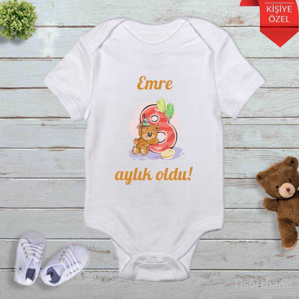 Erkek Bebek İçin İsme Özel Aylık Zıbın Seti (12 Ay)