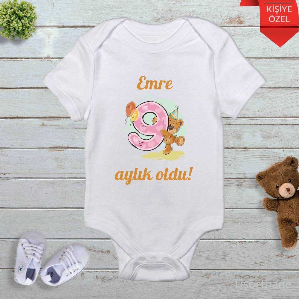 Erkek Bebek İçin İsme Özel Aylık Zıbın Seti (12 Ay)