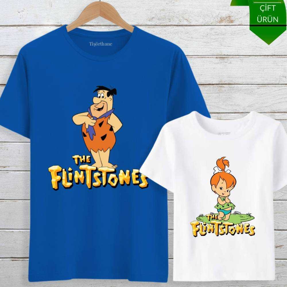 Fred Çakmaktaş & Pebbles Baba Kız Tişört Kombini
