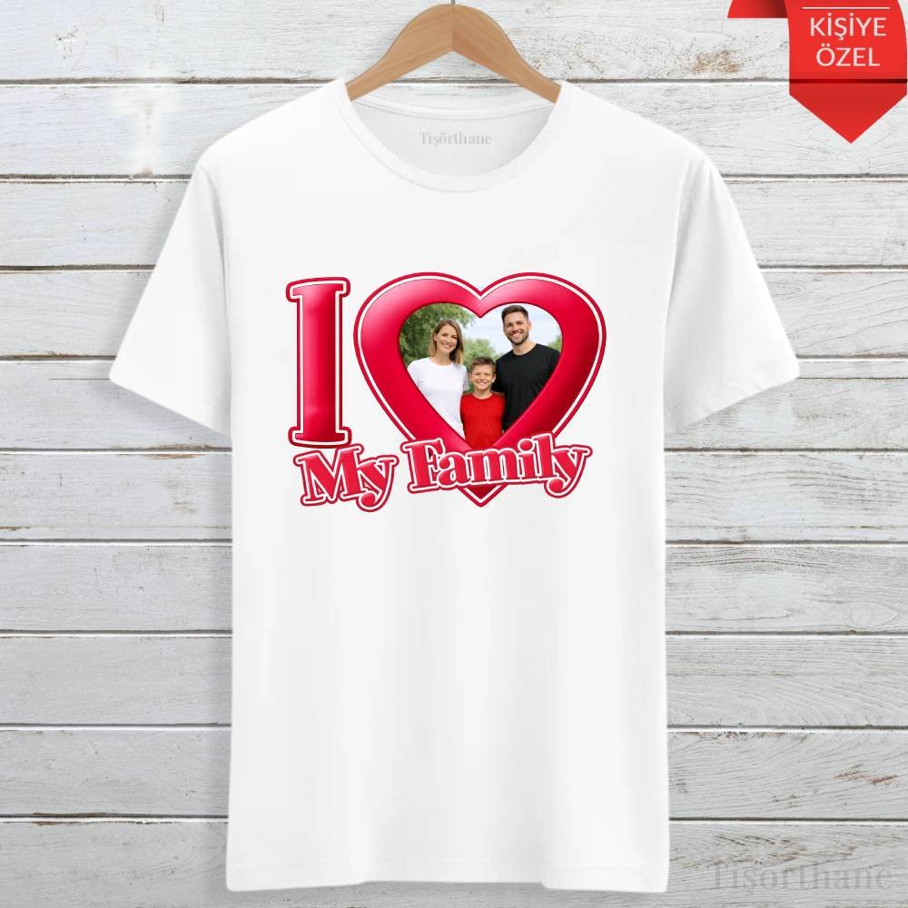 I Love My Kişiye Özel Resim Baskılı Tişört