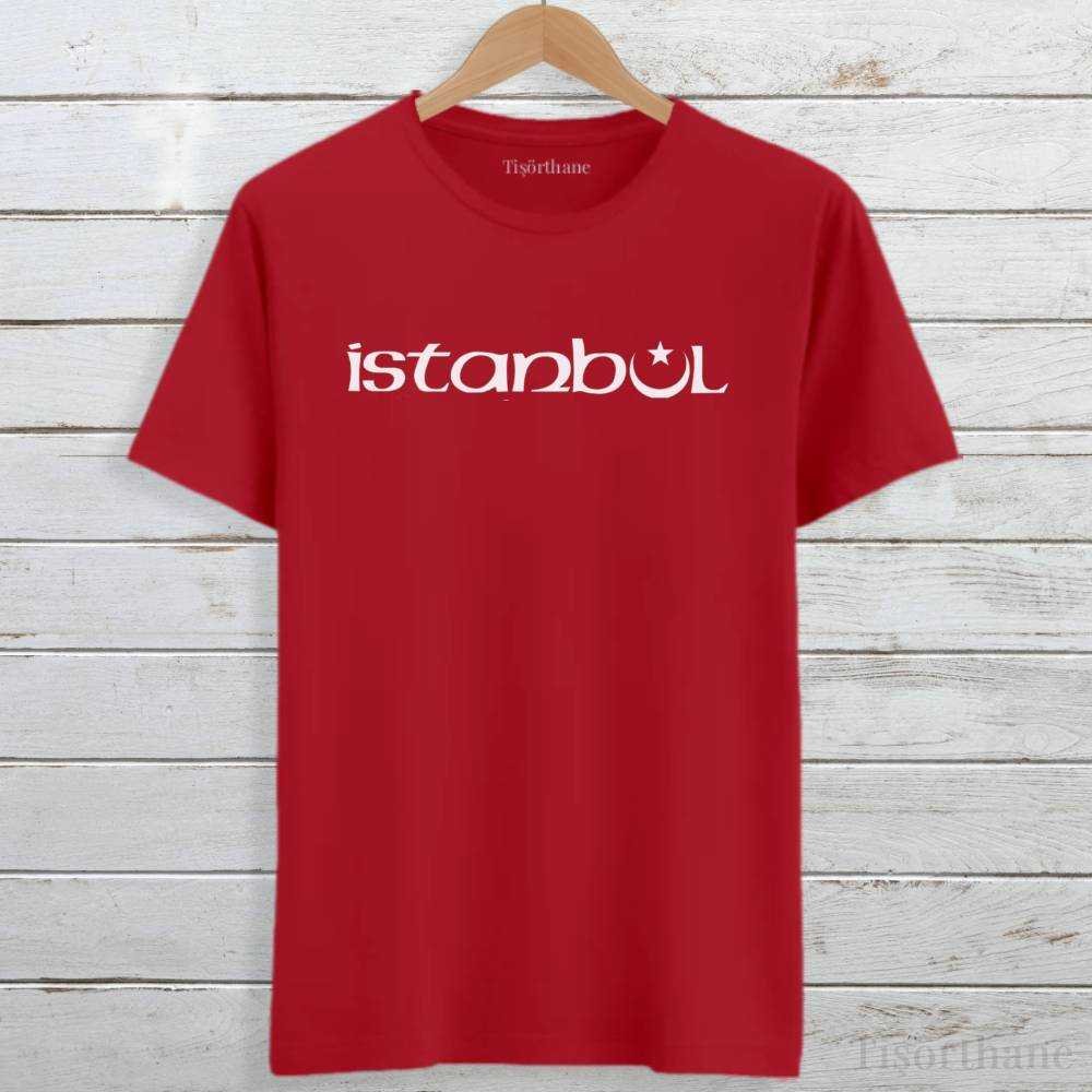İstanbul Baskılı Minimalist Tasarım Şehir Tişörtü
