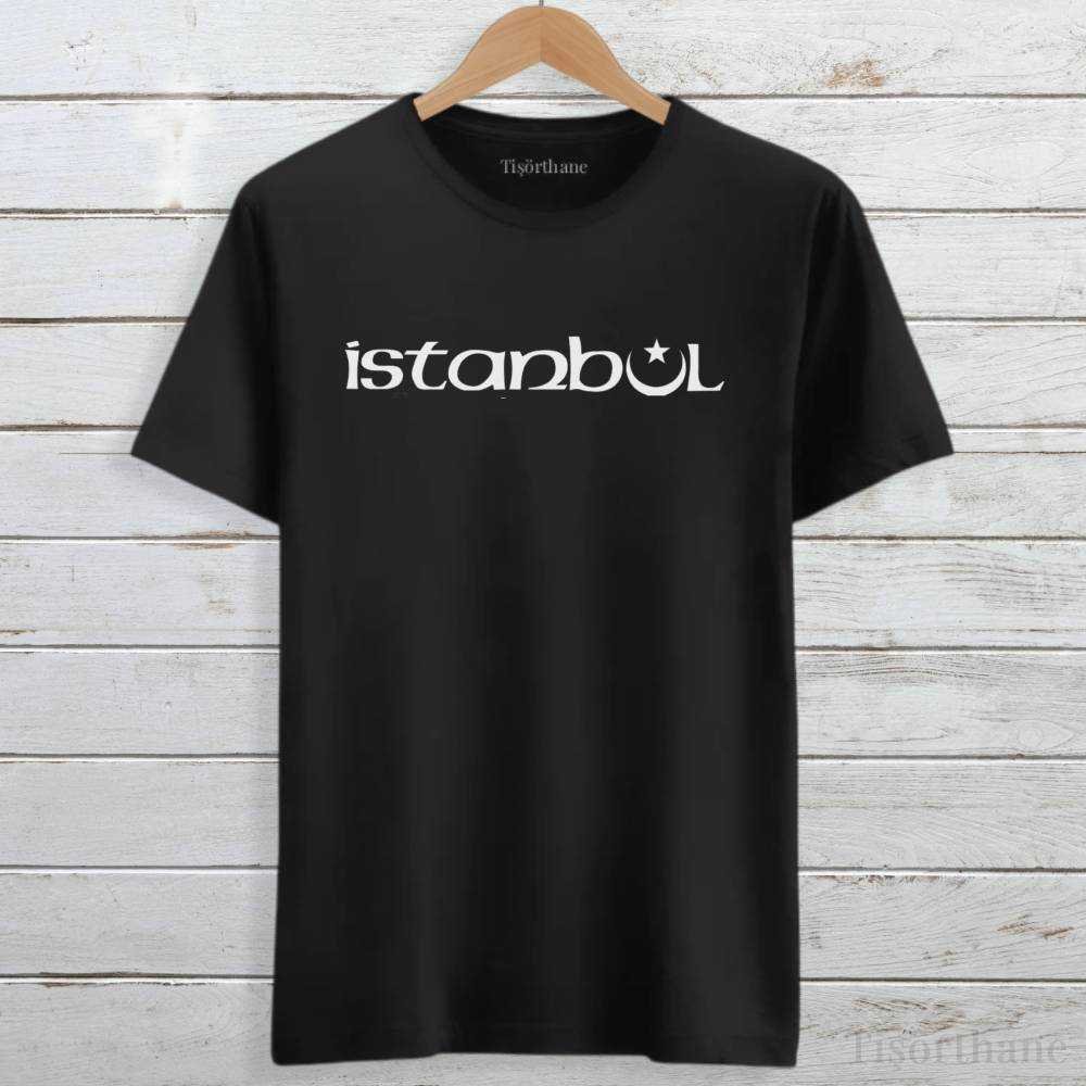 İstanbul Baskılı Minimalist Tasarım Şehir Tişörtü