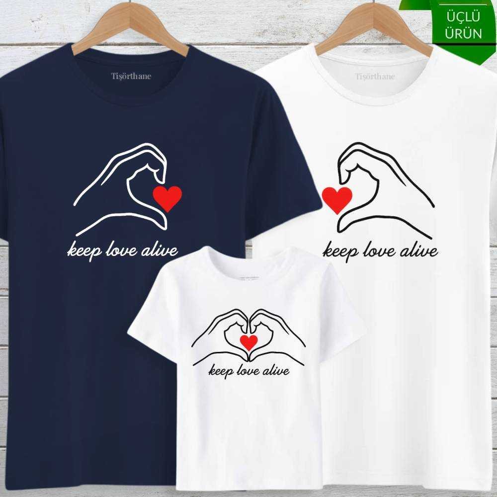 Keep Love Alive, Kalp Tasarımlı Üçlü Aile Kombini
