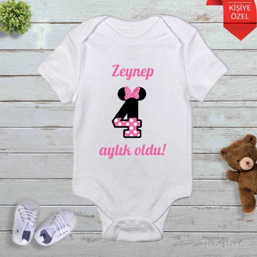 Kız Bebek İçin İsme Özel Aylık Zıbın Seti (12 Ay)