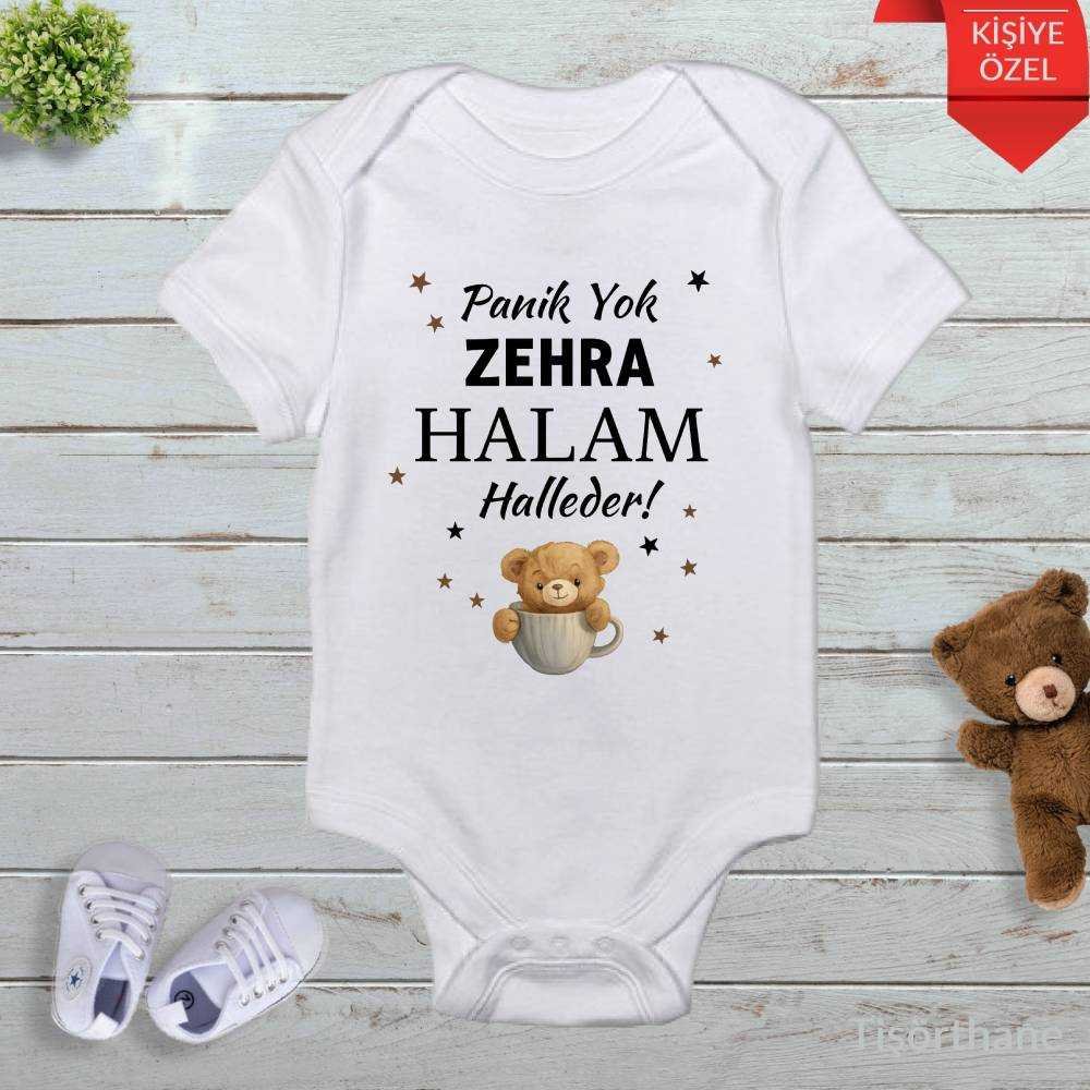 Panik Yok Halam Halleder Baskılı İsme Özel Zıbın